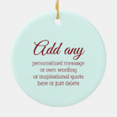 Aangepast Eigen Bericht Grappig Kerst Nice List Keramisch Ornament (Achterkant)