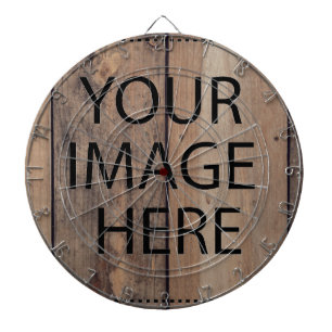 Aangepast, eigen foto- en tekstgedeelte dartbord