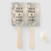 Aangepast, eigen foto- en teksthandboek handwaaier (Voorkant en achterkant)