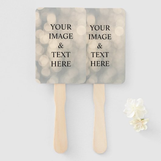 Aangepast, eigen foto- en teksthandboek handwaaier (Voorkant en achterkant)