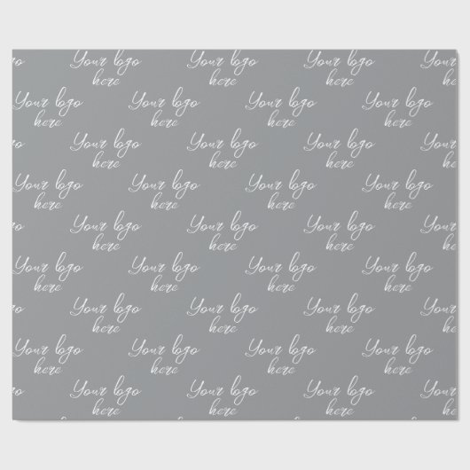 Aangepast Eigen Logo Stijlvol Modern Minimaal Cadeaupapier (Vlak)