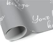 Aangepast Eigen Logo Stijlvol Modern Minimaal Cadeaupapier (Rol Hoek)