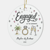 Aangepast Eiland Verlovingsornament Keramisch Ornament (Links)