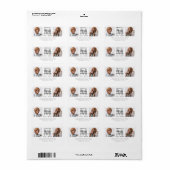 Aangepast Elegant Afstuderen 2 foto retour adres Etiket (Full Sheet)