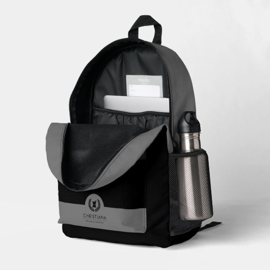 Aangepast Elegant apotheek symbool Bedrukte Rugzak (Achterkan Hoek Rechts (Open))