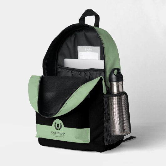 Aangepast Elegant apotheek symbool Bedrukte Rugzak (Achterkan Hoek Rechts (Open))