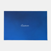 Aangepast Elegant Blauw Abstract Deurmat (Voorkant)