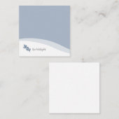 Aangepast elegant blauw lef notitiekaartje (Voorkant / Achterkant)