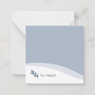 Aangepast elegant blauw lef notitiekaartje