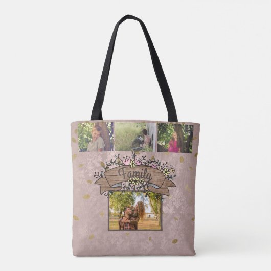 Aangepast / Elegant crustisch fotocollage Tote Bag (Achterkant)