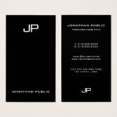 Aangepast elegant eenvoudig modern monogram Profes Visitekaartje (Voorkant /achterkant)