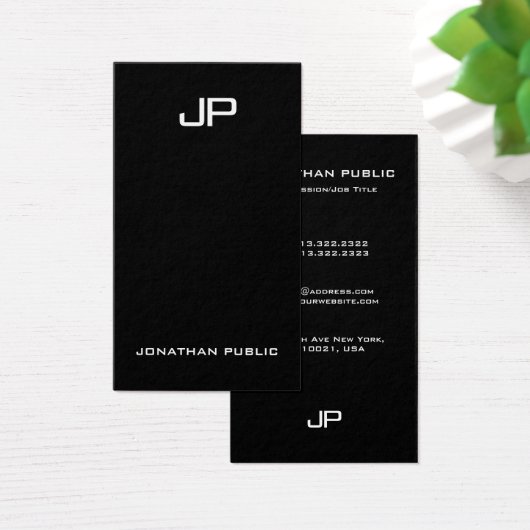 Aangepast elegant eenvoudig modern monogram Profes Visitekaartje (Bureau)