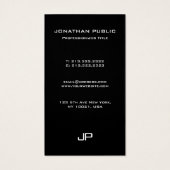 Aangepast elegant eenvoudig modern monogram Profes Visitekaartje (Achterkant)