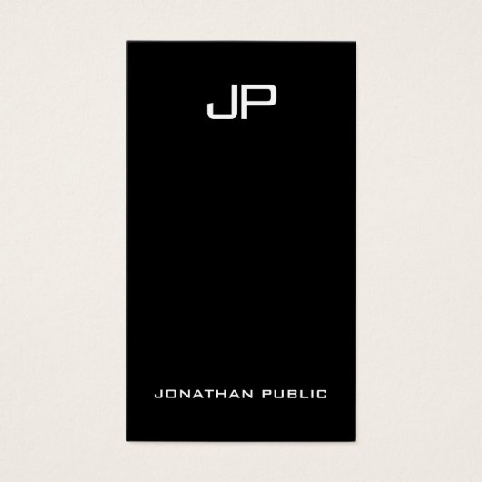 Aangepast elegant eenvoudig modern monogram Profes Visitekaartje (Voorkant)