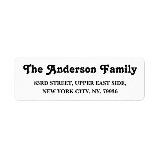 Aangepast elegant eenvoudig wit Rustisch retouradr Etiket (Voorkant)