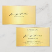 Aangepast elegant Faux Gold Minimalist Modern Visitekaartje (Voorkant / Achterkant)