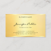 Aangepast elegant Faux Gold Minimalist Modern Visitekaartje (Achterkant)
