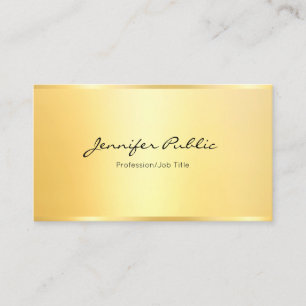 Aangepast elegant Faux Gold Minimalist Modern Visitekaartje