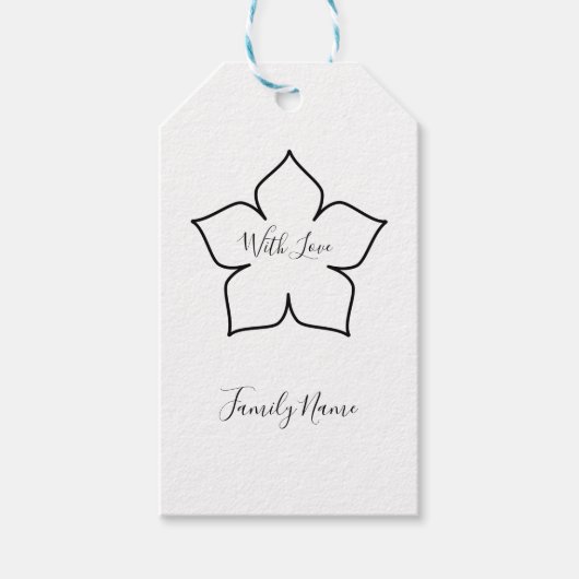 Aangepast elegant gift label cadeaulabel (Voorkant)