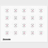 Aangepast Elegant Golf Monogram Design Hart Sticke Sticker (Vel)