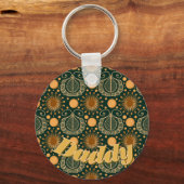 Aangepast Elegant Goud Boho Sierpatroon  Sleutelhanger (Voorkant)