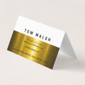 Aangepast elegant goud en wit ontwerp visitekaartje (Achterkant)