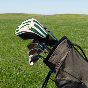 Aangepast Elegant Groen Monogram Golfheadcover