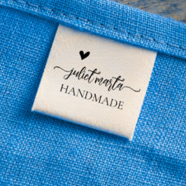 Aangepast elegant kledinglabel voor handgemaakt it grosgrain lint