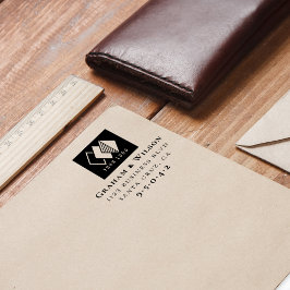 Aangepast elegant logo formeel bedrijfs retouradre  zelfinktende stempel