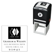 Aangepast elegant logo formeel bedrijfs retouradre  zelfinktende stempel (In situ)