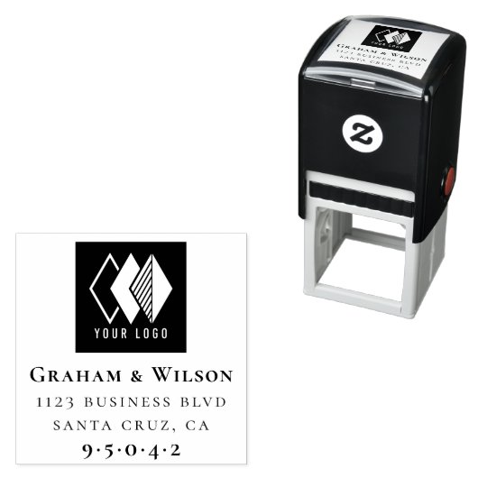 Aangepast elegant Logo Formele Retouradres voor za Zelfinktende Stempel (In situ)