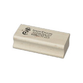 Aangepast Elegant Middeleeuws Monogram Retouradres Rubberstempel (Stempel)