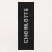 Aangepast elegant minimaal zwart en wit yogamat (Voorkant)