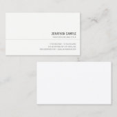 Aangepast, elegant minimalistisch, eenvoudig boven visitekaartje (Voorkant / Achterkant)