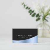Aangepast, elegant modern, gewoon metaal visitekaartje (Staand voorkant)