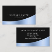 Aangepast, elegant modern, gewoon metaal visitekaartje (Voorkant / Achterkant)