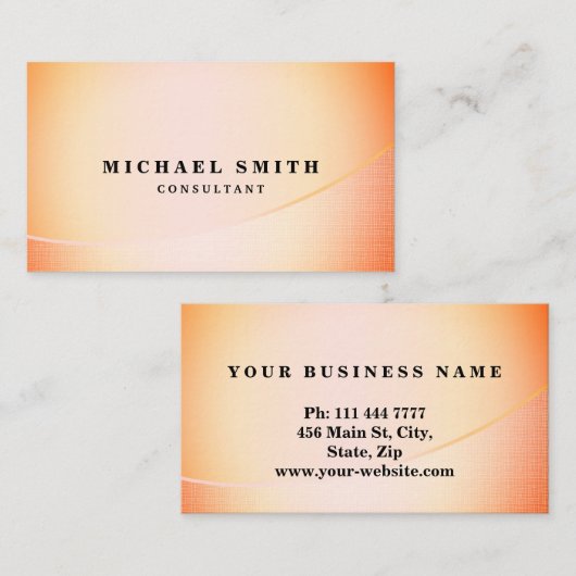 Aangepast, elegant modern, gewoon metaal visitekaartje (Voorkant / Achterkant)