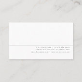 Aangepast elegant modern professioneel minimalisti visitekaartje (Achterkant)