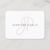 Aangepast elegant monogram Moderne Sjabloon van he Visitekaartje (Voorkant)