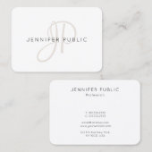 Aangepast elegant monogram Moderne Sjabloon van he Visitekaartje (Voorkant / Achterkant)