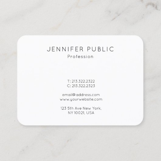 Aangepast elegant monogram Moderne Sjabloon van he Visitekaartje (Achterkant)