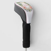 Aangepast Elegant Monogram Strand Kust Golf Thema Golfheadcover (Schuin)