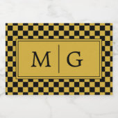Aangepast Elegant Monogram Voedselcontainer Etiket (Enkel label)