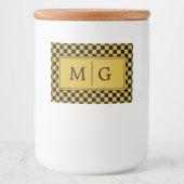 Aangepast Elegant Monogram Voedselcontainer Etiket (Voorkant)