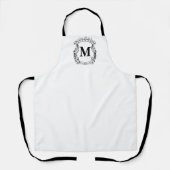 Aangepast elegant monogram wapen schort (Voorkant)