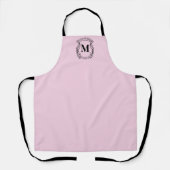 Aangepast elegant monogram wapen schort (Voorkant)