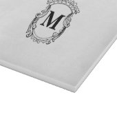 Aangepast elegant monogram wapen snijplank (Hoek)