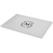 Aangepast elegant monogram wapen snijplank (Hoek)