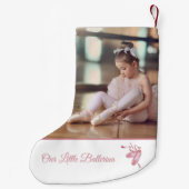 Aangepast elegant ons kleine Ballerina Roze Wit Kerstsok (Achterkant)