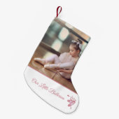 Aangepast elegant ons kleine Ballerina Roze Wit Kerstsok (Voorkant (Hangend))